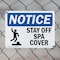 Signmission Stay Off Spa Cover, 10 in W x Rectangle, Plastic OS-2PACK-NS-P-710-L-18438 - alternate 5